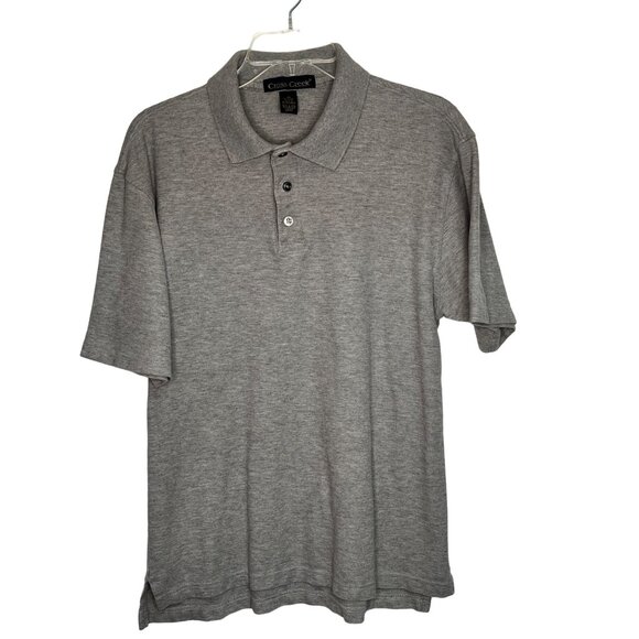 Cross Creek Gray Polo Shirt - 100% Pima Cotton Size M - Casual & Comfortable 20e - Picture 1 of 7